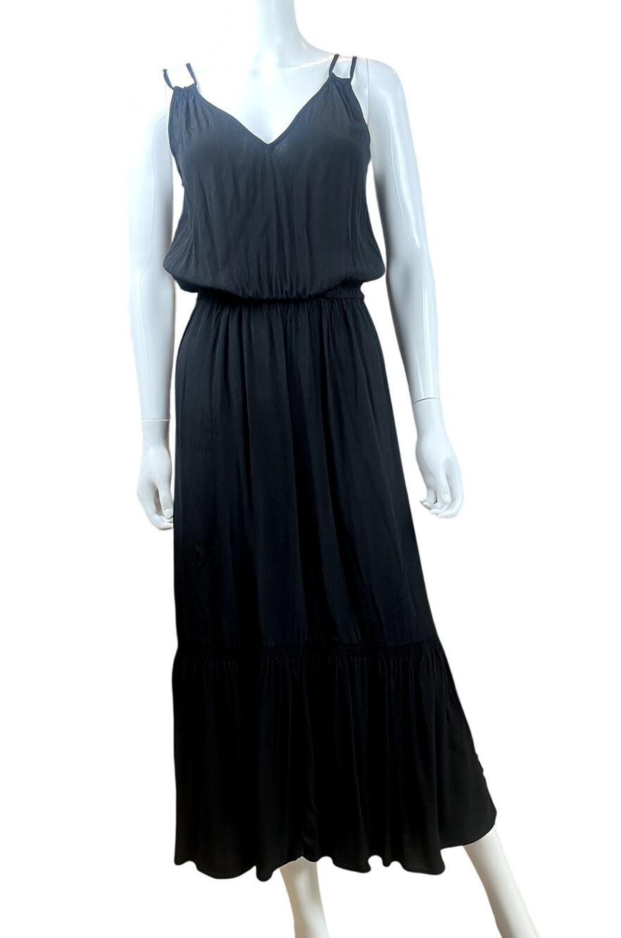 GAP Black Tiered Maxi Dress – Size XS